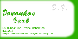 domonkos verb business card